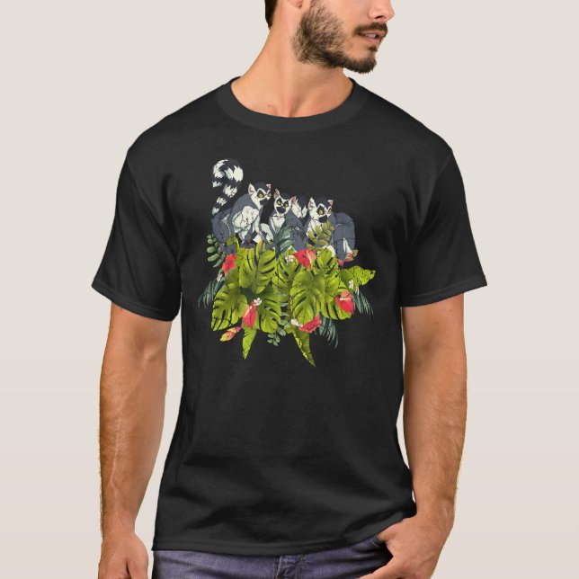 Camiseta Zoo Tropical Sifakas Madagascar Monkey Lemu (Frente)