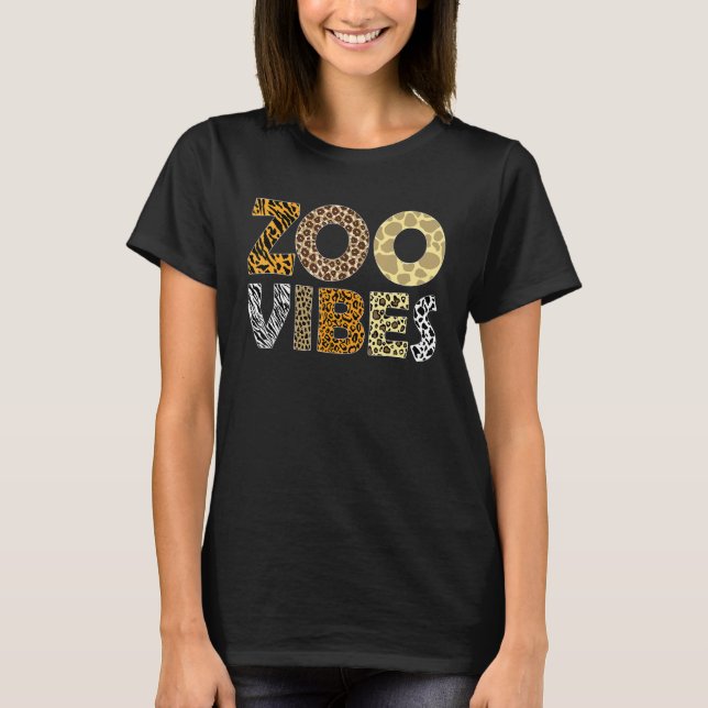 Camiseta Zoo Vibes Leopard Animal Print Safari Wildlife Ani (Frente)