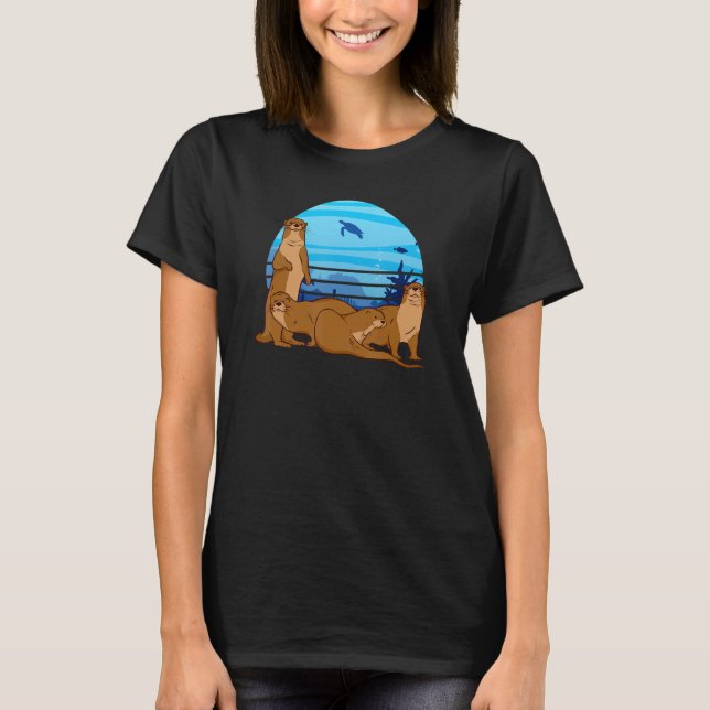 Camiseta Zoo Wildlife Animal Zookeeper Sea Otter Marine (Frente)