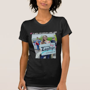 Camiseta Zooey Zephyr fala para os EUA