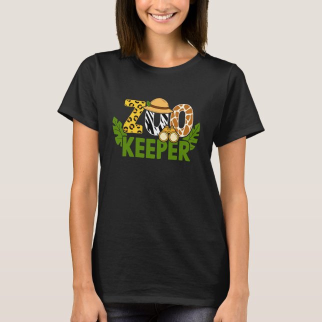 Camiseta Zookeeper Animals Zoo Wildlife Jungle Safari Savan (Frente)