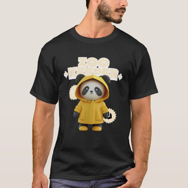 Camiseta Zookeeper Costume Panda Homens de Animais Africano (Frente)