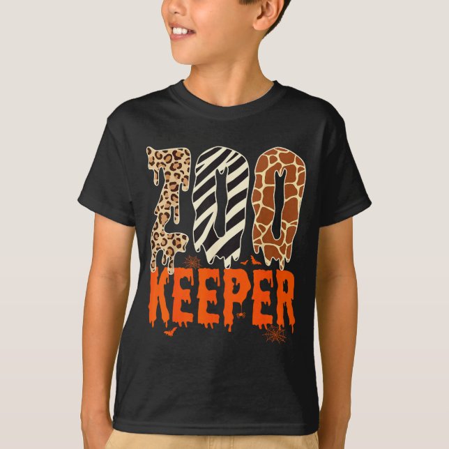 Camiseta Zookeeper Funny Halloween Costume Zoo Keeper Anima (Frente)