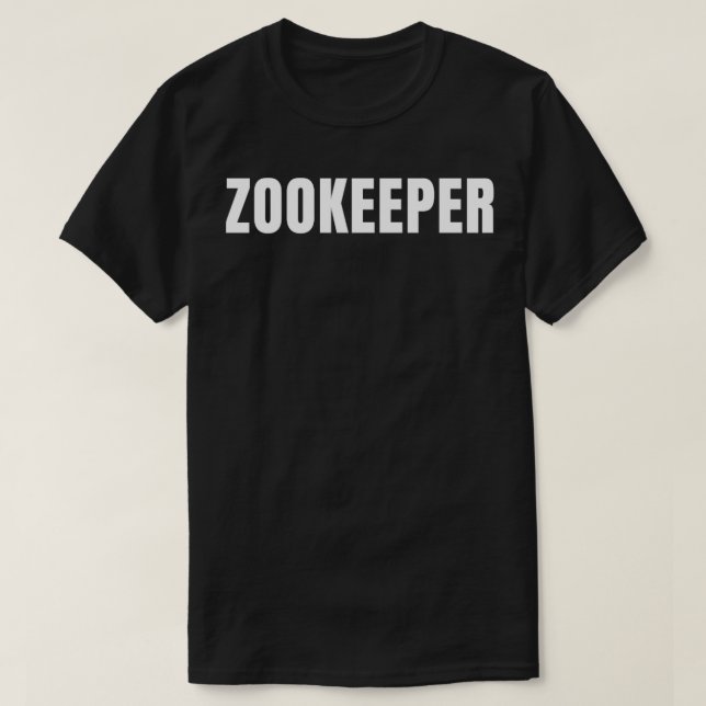 Camiseta Zookeeper Funny Job Título Profissão Aniversário P (Frente do Design)
