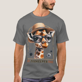 Camiseta Zookeeper Giraffe Safari Zoo Keepeer - design 1