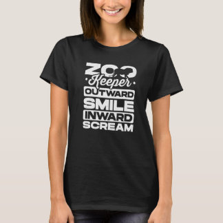Camiseta Zookeeper Outward Smile Inward Scream Animal Lover
