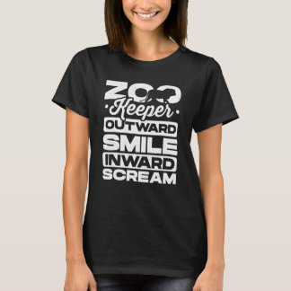 Camiseta Zookeeper para fora Sorria para dentro do Amante d