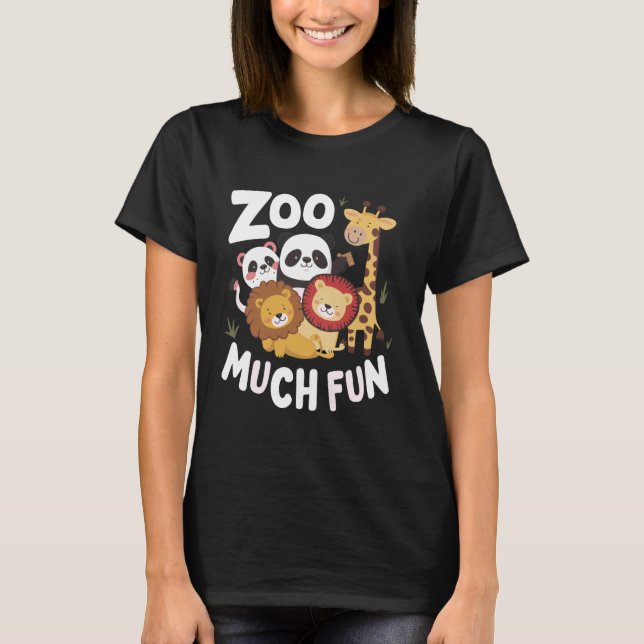 Camiseta Zookeeper Safari Zoo Muito Divertido Animais Panda (Frente)