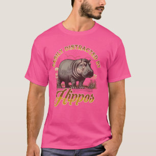 Camiseta Zoologia Animal Selvagem De Hippo Lover Facilmente