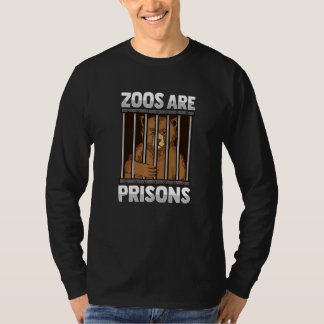 Camiseta Zoológicos são prisões Design para um ativista ant