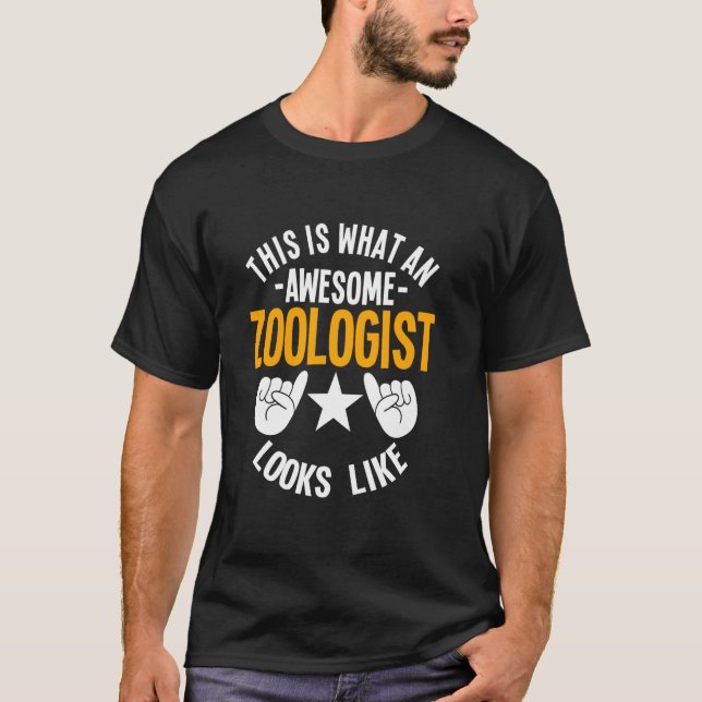 Camiseta Zoólogo Amante de os animais Incrível Cientista Bi (Frente)