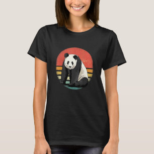Camiseta Zoólogo Animal Do Urso-Panda Gigante Da Retro Vint