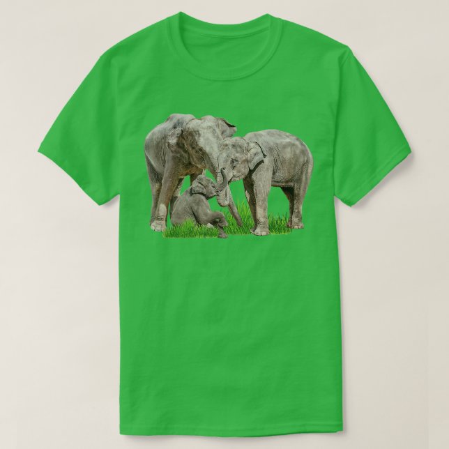 Camiseta Zoólogo da Família Elefante Selvagem Safar (Frente do Design)