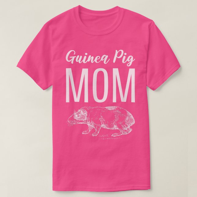 Camiseta Zoólogo da Guiné Pig Mãe 2284 (Frente do Design)