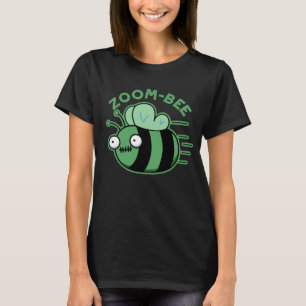 Camiseta Zoom Bee Engraçado Zombie Bee Pun Dark BG