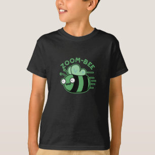 Camiseta Zoom Bee Engraçado Zombie Bee Pun Dark BG