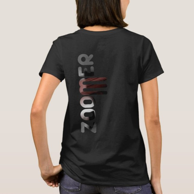 Camiseta ZOOMER Back Impressão T-Shirt Trend Abstrato Powde (Criador carregado)