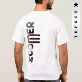 Camiseta ZOOMER Back Impressão T-Shirt Trend Abstrato Powde