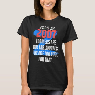 Camiseta Zoomer Geração Z Nascido Em 2007 Humor Sarcasmo  H
