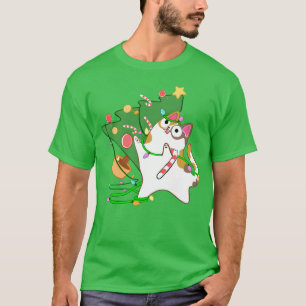 Camiseta Zoomies de Natal Calico Cat MeowChristmas Engraçad