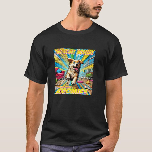 Camiseta Zoomies (Versão Rockin') (Frente)