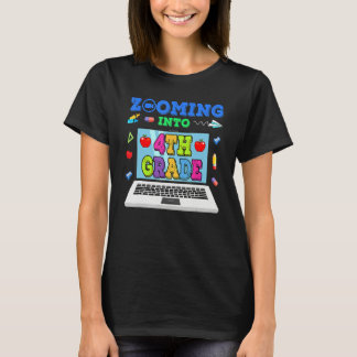 Camiseta Zooming Into 4th Grade Virtual Back To School 4th