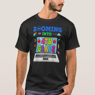 Camiseta Zooming Into 4th Grade Virtual Back To School 4th 