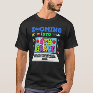 Camiseta Zooming Into 4th Grade Virtual Back To School 4th