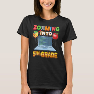 Camiseta Zooming Into 5th Grade Fifth Virtual Student Learn
