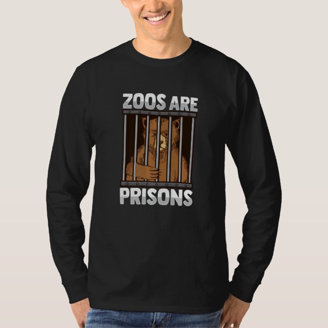 Camiseta Zoos are prisons Design for a Anti Zoo Activist Pr (Frente)