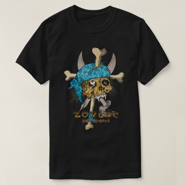 Camiseta Zorlacss Pushead Pirate Skulls Classic T Shirt (Frente do Design)