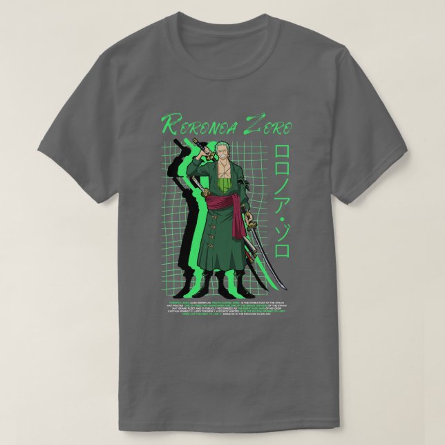 Camiseta Zoro no Estilo de Streetwear (Frente do Design)