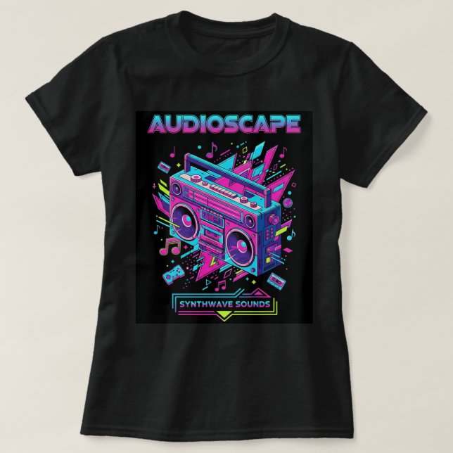 Camiseta ZOYNK T-Shirt Graphics Audioscape Boom Box 0045216 (Frente do Design)