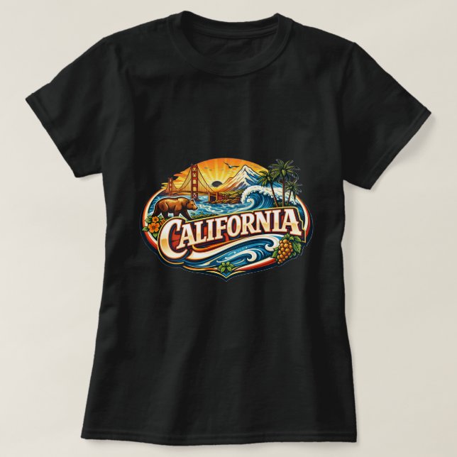Camiseta ZOYNK T-Shirt Graphics California 0045171 (Frente do Design)