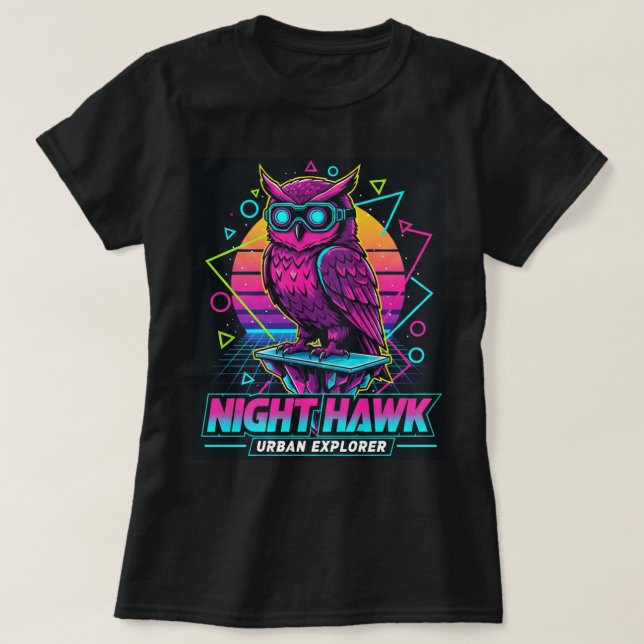 Camiseta ZOYNK T-Shirt Graphics Night Hawk 0045227 (Frente do Design)