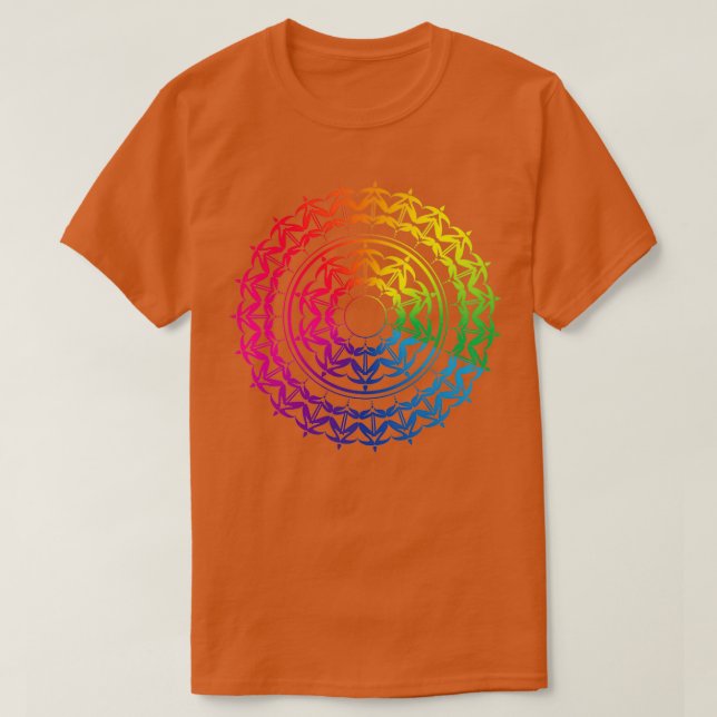 Camiseta Zozo arco-íris mandala Melhor Deseja a gradação mu (Frente do Design)