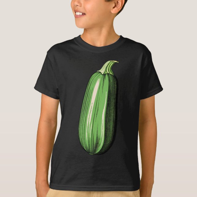 Camiseta Zucchini Preguiçoso, Engraçado, Correspondente ao  (Frente)