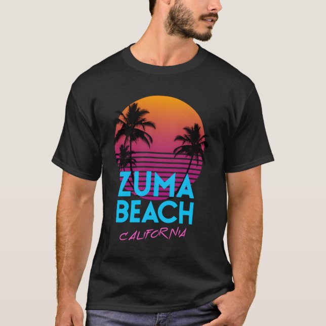 Camiseta Zuma Beach California Retro Wave Hoodie (Frente)