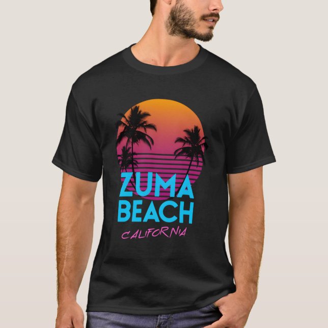 Camiseta Zuma Beach California Retro Wave Hoodie (Frente)
