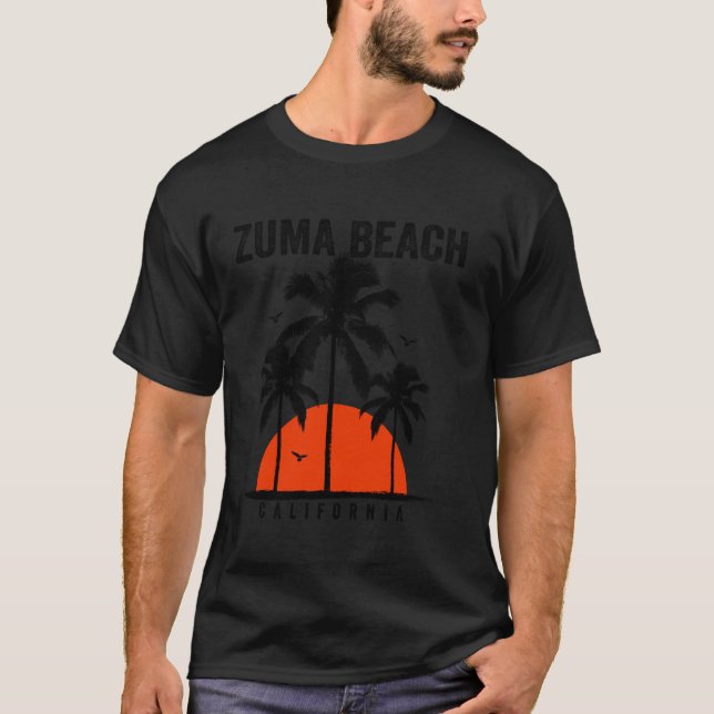 Camiseta Zuma Beach California Surfing Surfning (Frente)