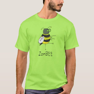 Camiseta Zumbi Abelha Halloween Divertido Crianças