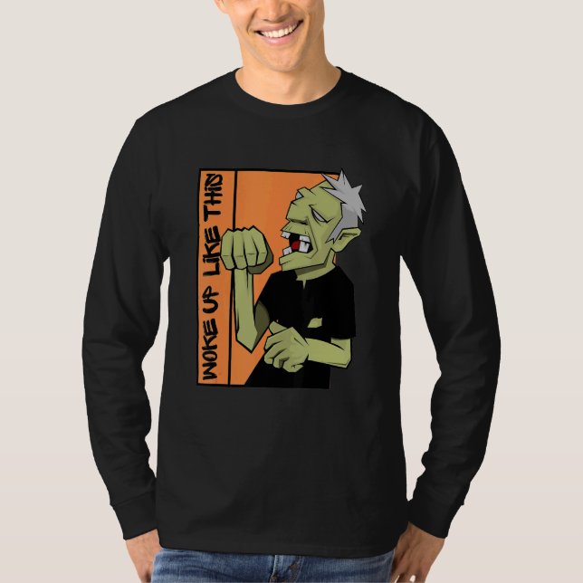 Camiseta Zumbi Acordou Assim Nesse Halloween (Frente)