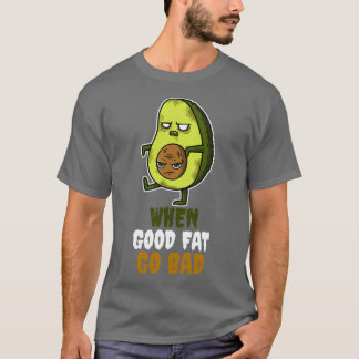 Camiseta zumbi avocado quando boa gordura estraga o Hallowe