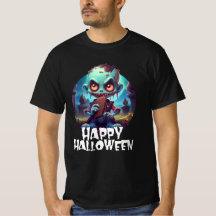 Zumbi Comendo Chocolate Feliz Dia das Bruxas