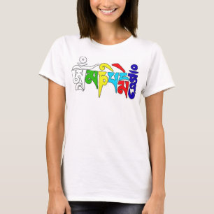Camiseta zumbido do padme do OM mani