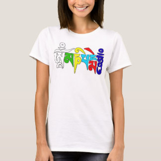 Camiseta zumbido do padme do OM mani