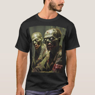 Camiseta zumbis assistindo propaganda russa na TV