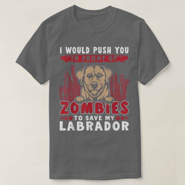 Camiseta Zumbis Para Salvar Meu Cachorro Dia de as Bruxas e (Frente do Design)