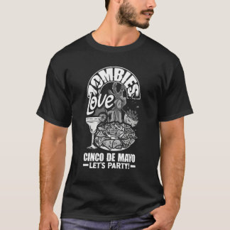 Camiseta Zumbis também amam o Cinco de Mayo