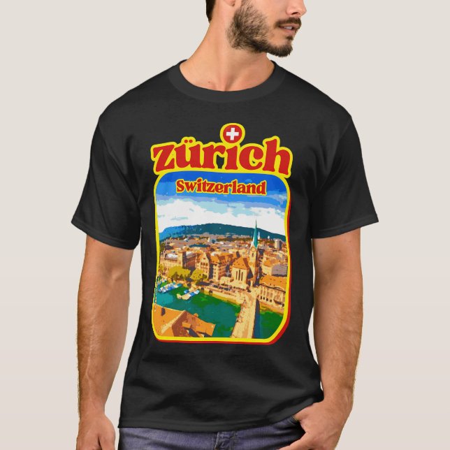Camiseta Zurich Old Town Zurich Lago Ch Swiss Uetliberg Zur (Frente)